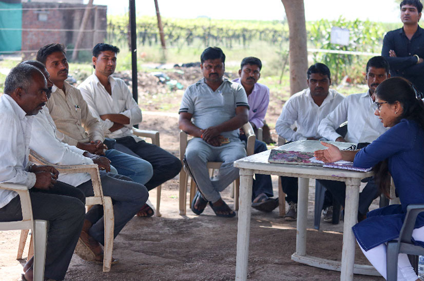 Building a rapport with the farmers