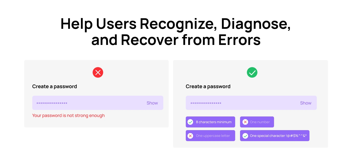 Help Users Recognize, Diagnose, and Recover from Errors