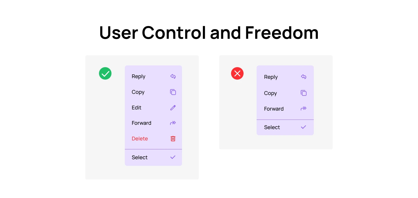 User Control and Freedom - Usability Heuristics