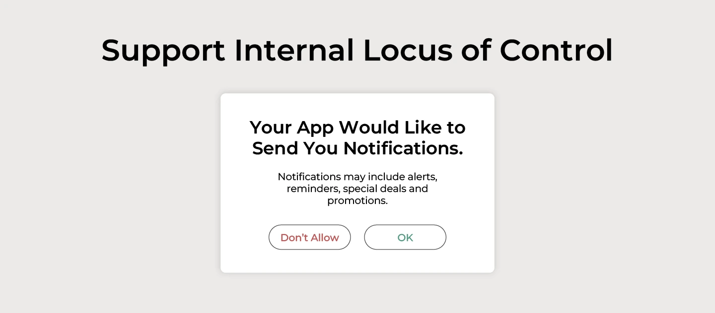 Support Internal Locus of Control