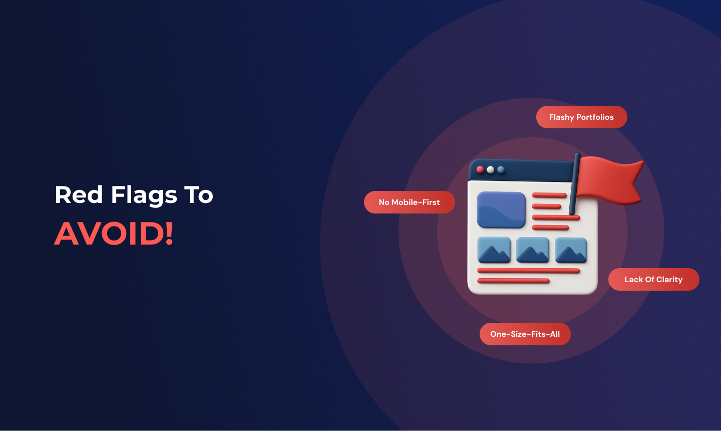 Red flags to avoid when choosing a website design company – flashy portfolios, no mobile-first, lack of clarity