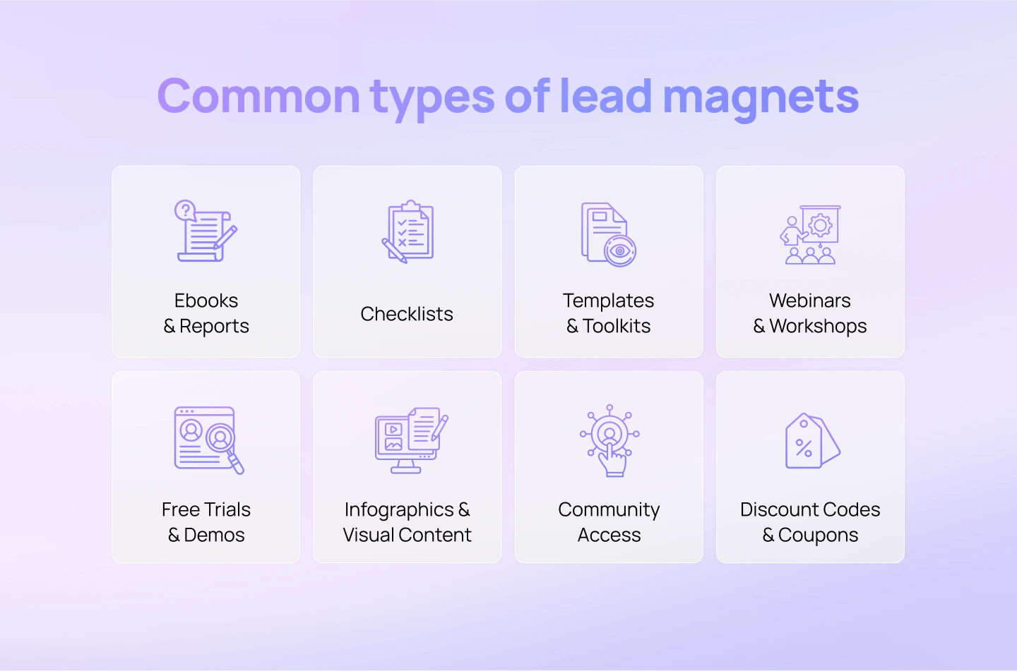 Types of lead magnets