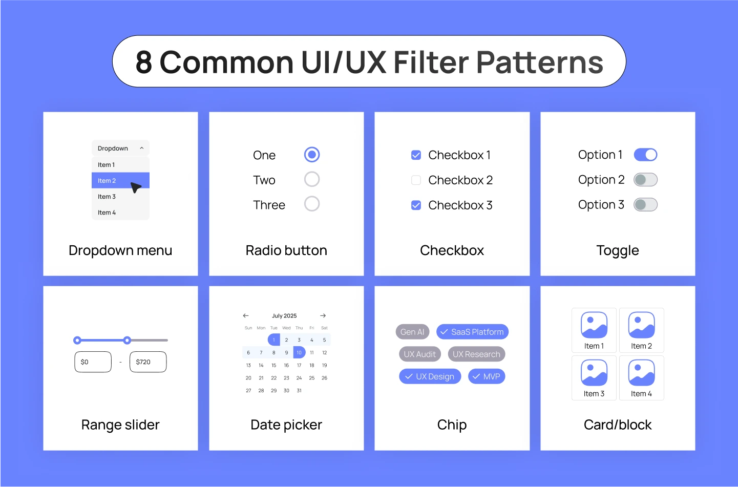 8 Common UIUX Filter Patterns