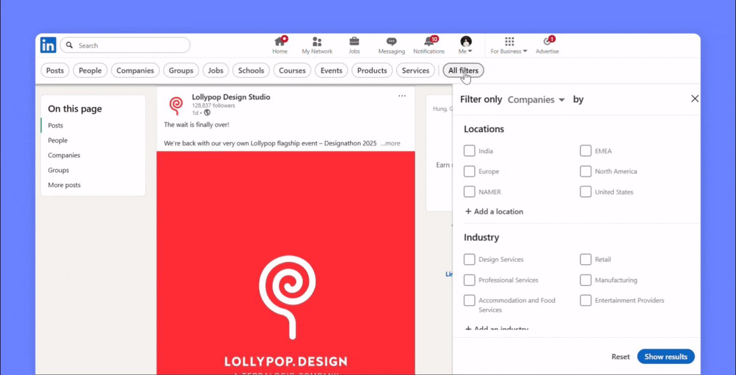 Batch filtering - Filter UX