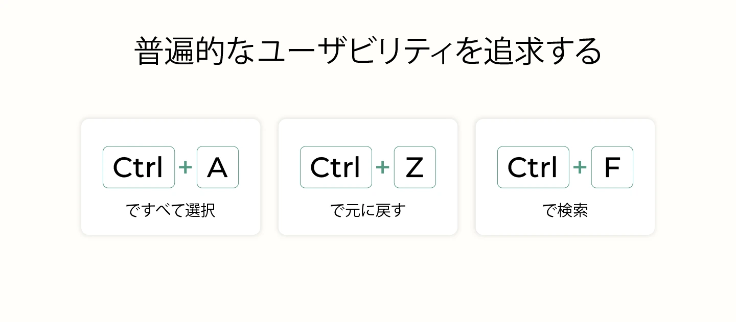 普遍的なユーザビリティを追求する
