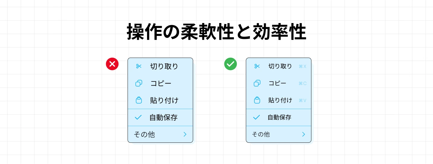 操作の柔軟性と効率性