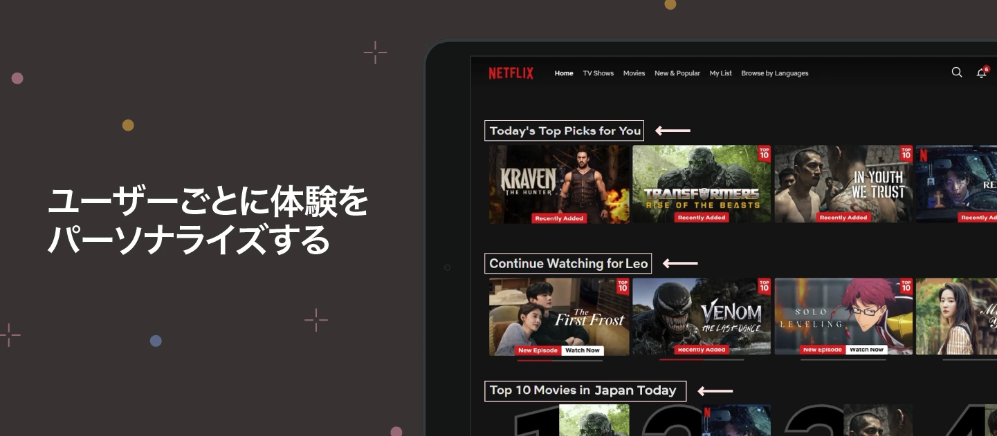 ユーザーごとに体験をパーソナライズする