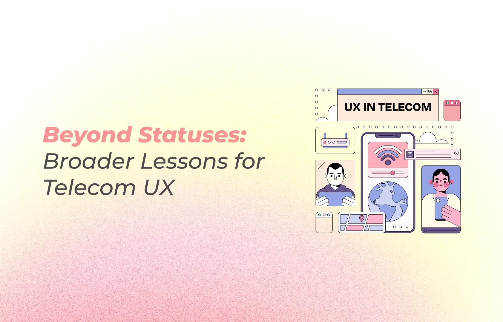 Enterprise dashboard showing visual hierarchy and progressive disclosure in telecom app design