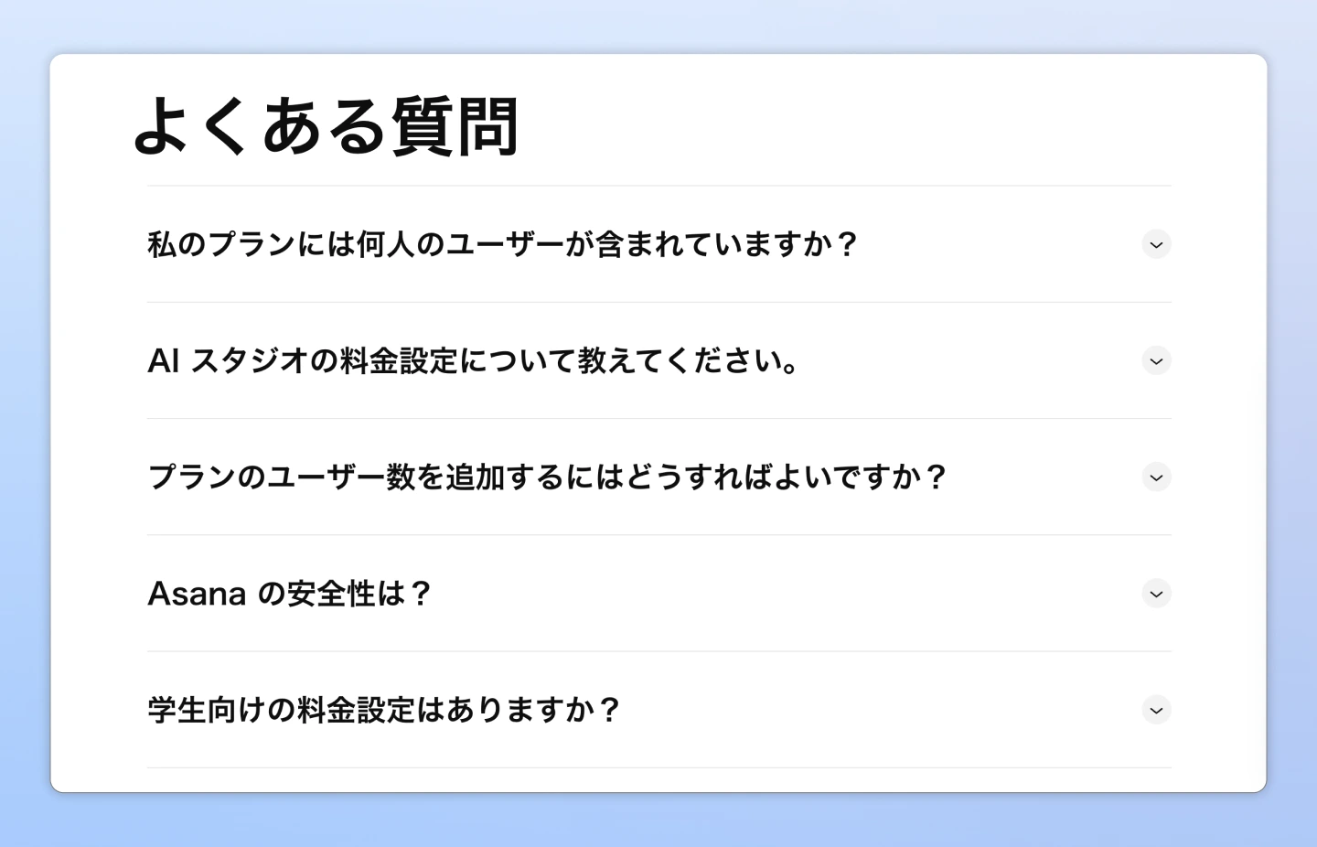 よくある質問で不確実性を解消する