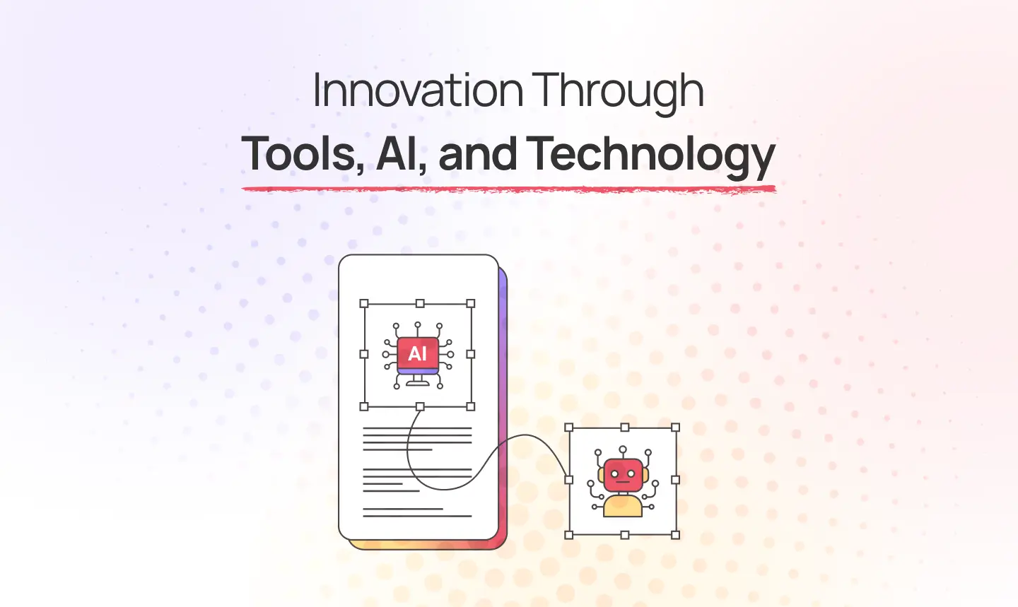 Design innovation Lollypop - Illustration showing AI-driven workflows, digital prototyping, and automated design tools.