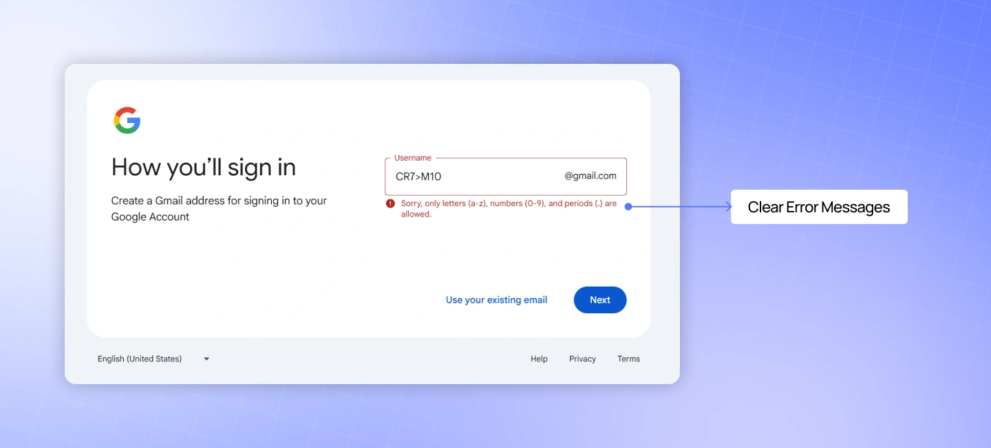 Provide Actionable Error Messages