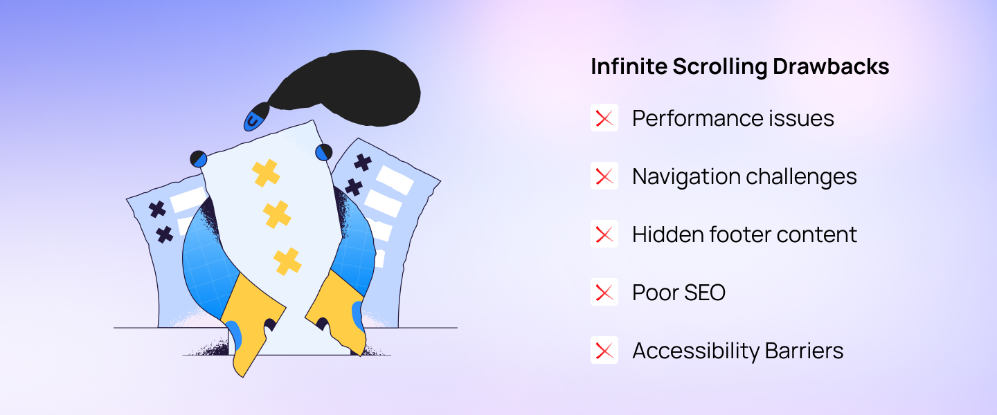 Infinite Scrolling Drawbacks