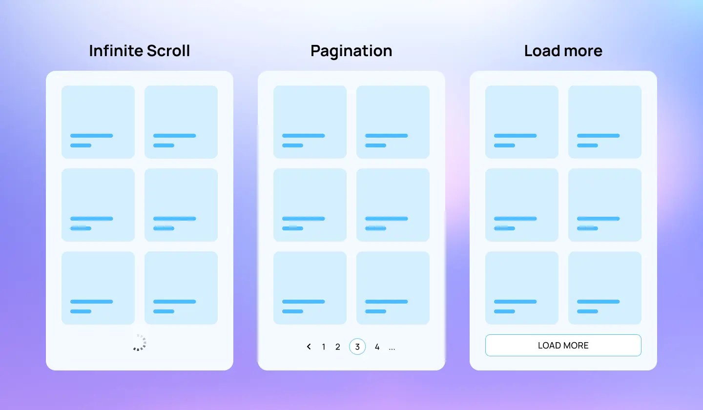 Alternatives to Infinite Scrolling design