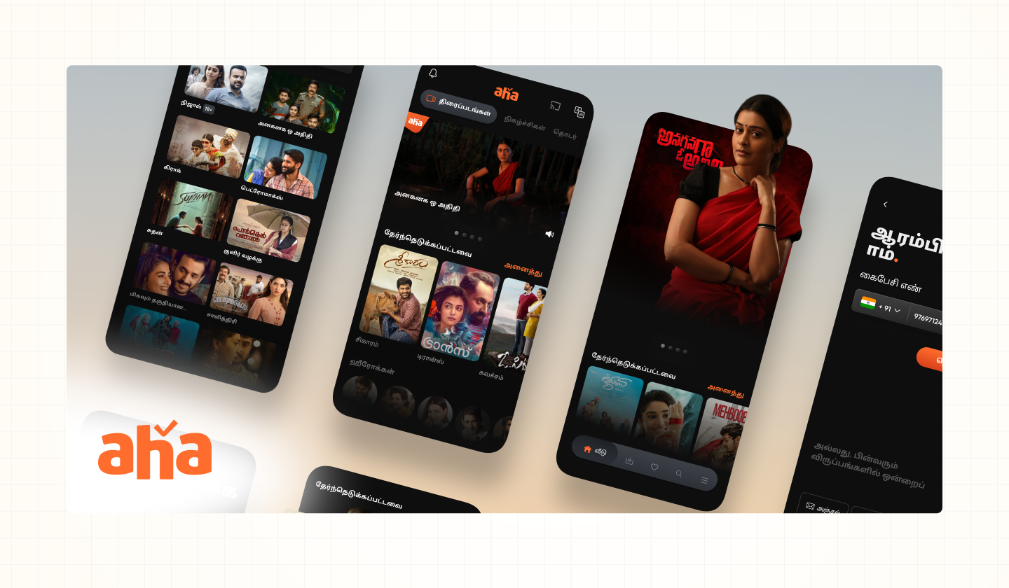 Aha: Designing 100% Regional OTT Platform